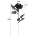 thumbnail image 3 of Gustave 5Pcs Artificial Rose Flowers with Eyeball Fake Flower Bouquet Faux Black Silk Roses Halloween Flower Bundles for Home Party Wedding Decor, 3 of 9