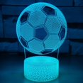 thumbnail image 1 of 7 Colors 3D Illusion Light Lamp Auto Gradual Changing 3D Night Light | Home Room Decoration Table Lamp| Christmas Birthday Gift (Soccer Led Light), 1 of 5
