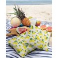 thumbnail image 4 of Outdoor Throw Pillow Cover Farmhouse Watercolor Yellow Lemon Waterproof Cushion Covers 2 Pack Fruit and Green Leaf on Burlap Pillow Cases Home Decoration for Patio Garden Couch Sofa, 4 of 7