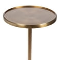 thumbnail image 6 of Kate and Laurel Engles Traditional Adjustable-Height Pedestal Drink Table, 10 x 10 x 30, Polished Brass, Vintage Round Living Room Pedestal Table for Indoor Plant Stand with Protective Tabletop Lip, 6 of 8