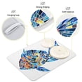 thumbnail image 4 of Abstract Glass Fish Dish Drying Mat 16x18 Absorbent Microfiber Draining Rack Pad for Kitchen Counter Sink, 4 of 8