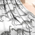 thumbnail image 3 of White Cartoon Dinosaurs Skeletons Pattern Blanket,Comfortable Soft Flannel Throw Blanket,All Season,Warm Lightweight Blankets for Sofa Bed Couch Living Room Chair,30"x40", 3 of 4