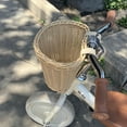 thumbnail image 4 of ABPETE Front-Mounted Adjustable Belt Woven Wicker Bicycle Basket for Kids, 4 of 5
