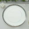 thumbnail image 1 of HLONK Lot de 10 - Assiettes de Charge en Carton Rose Doré/rose de 13” Jetables, Plateau de Service Rond avec Rebords Festonnés - 1100 G/m2 pour Réceptions de Mariage, Banquets, Événements Traités, 1 of 11
