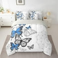 thumbnail image 2 of Castle Fairy Boys Girls Boho Mandala Butterflies Twin Bedding Sets 7-Piece,Bohemian Hippie Theme Bedding Comforter Set Microfiber,Traditional Flower Breathable Sheet Sets,Spring Garden Sheet Sets, 2 of 8