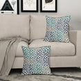 thumbnail image 3 of Navy Blue Teal Pillow Covers 20x20 Set of 2 Boho Design Polka Dot Throw Pillows Modern Art Trendy Print Decorative Outdoor Pillowcase Square Cushion Cover Linen Case for Home Sofa Couch Bed, 3 of 6