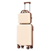 14"/20" 2 pcs/set in ABS Spinner Wheel Luggage, with Combination Lock,14" Cosmetic Case