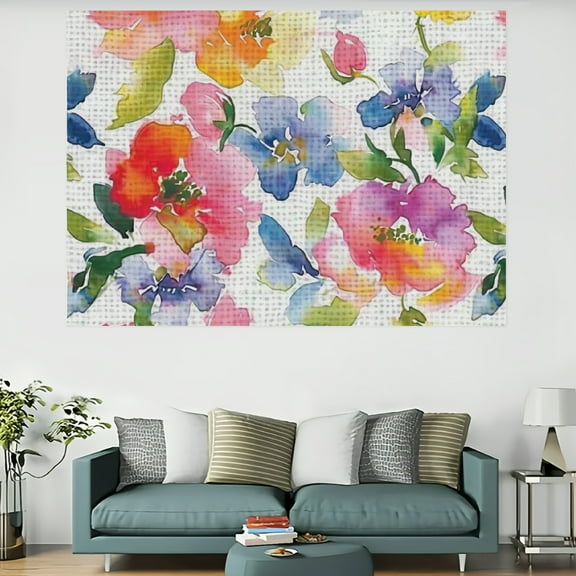 ZFLMY Flower Tapestry Wall Hanging 100% Polyester for Living Room Bedroom Dorm Decoration 60x40in
