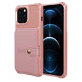 thumbnail image 7 of Mantto Back Folio Cover for iPhone 14 Pro Wallet Case, PU Leather Kickstand Credit Card Holder Slots Case, Magnetic Absorption Durable Shockproof Cover For Apple iPhone 14 Pro 6.1", Rosegold, 7 of 7