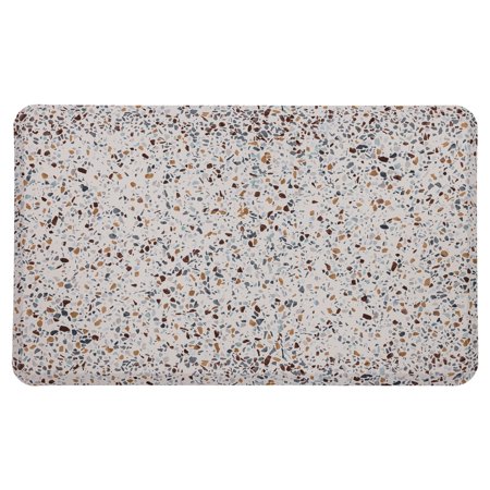 Mohawk Home Terrazo Tile Cream Dri-Pro Deluxe Cushion Mat  1  8  x 3  6
