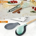 thumbnail image 3 of Silicone Soup Spoon Pad Heat Insulation Mat, Easy to Clean Kitchen Spoon Rest for Countertop, Dish Pad and Spoon Support(Gray), 3 of 4