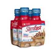 (2 pack) (2 Pack) SlimFast Original Ready to Drink Meal Replacement Shakes, Cappuccino Delight, 11 fl. oz., Pack of 4