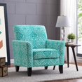 thumbnail image 4 of Aiken Arm Chair in Turquoise Damask, 4 of 8