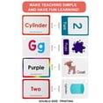 thumbnail image 1 of Juego de 4 tarjetas didácticas para niños, aprendizaje temprano de números, alfabetos, colores y formas, 100 tarjetas con 200 imágenes, tarjetas didácticas educativas, 1 of 11