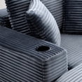 thumbnail image 6 of 52.4" Boneless Chaise Lounge Chair Indoor-Oversized Cloud-Like Cozy Comfy Modular 3-In-1 Sofa Bed for Reading, Living Room& Bedroom Corduroy Couch Sleeper (Gray), 6 of 11