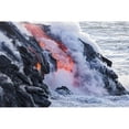 thumbnail image 2 of Posterazzi DPI12304320 The Pahoehoe Lava Flowing from Kilauea Has Reached The Pacific Ocean Near Kalapana - Island of Hawaii United Sta 1 Poster Print by Dave Fleetham, 19 x 12, 2 of 4
