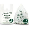 thumbnail image 1 of Refresh Packaging Compost Bags - 100% Certified Kitchen Garbage Bag for Shopping & Grocery - Green Bin Bags with Handles, 1 of 6