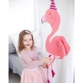 thumbnail image 3 of K-Cliffs 3D Flamingo Knit Cotton Crib Baby Throw Blanket Cover Wrap |White|, 3 of 6