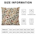 thumbnail image 5 of COMIO  Classical Jacquard Beige Leaf Pattern Square Decorative Throw Pillow Case Cushion Cover, 5 of 5