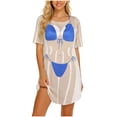 thumbnail image 2 of Pounoo Maillots de Bain pour Femmes, Manches Courtes Imprimées, Coupe Décontractée, T-Shirts Légers et Confortables, Style Décontracté de Rue, Cadeau d'Été, 2 of 6