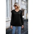 thumbnail image 3 of T-Shirt à Manches Longues (Noir-M) pour Femmes, 3 of 5