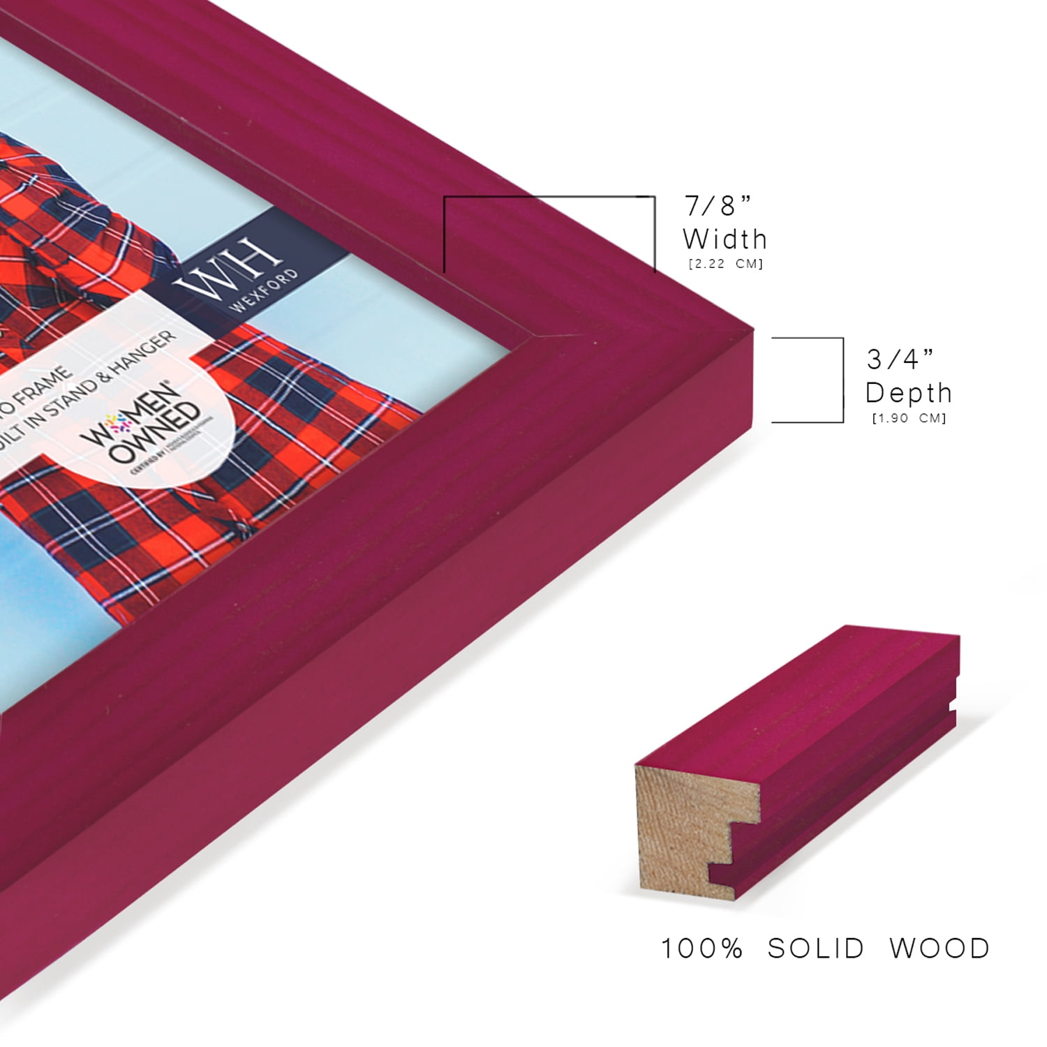 Woodgrain 11 in. x 14 in. Cherry Red Picture Frame (Set of 2)