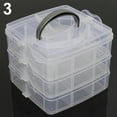 Cheers.US 3 Layers 18 Compartments Craft Organizer Box Plastic