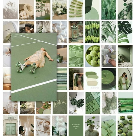 Sage Green Room Decor Aesthetic, Wall Collage Kit for Teen Bedroom ...