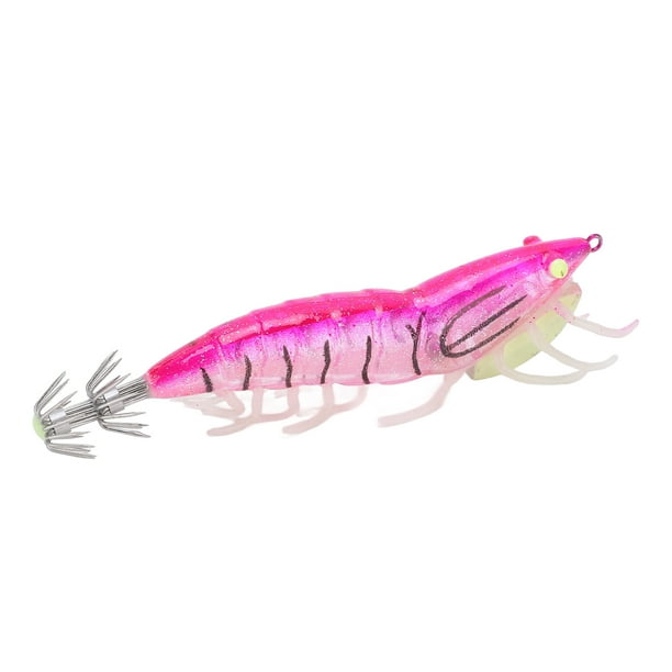 Appât Pêche En Bois Type Crevette – Avec Poids Plombier – Pour Calmar Et Poissons – Gabarit Pointu