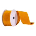 thumbnail image 2 of Vickerman Q214885 2.5 in. x 10 Yards Mustard Faux Suede Ribbon, 2 of 4