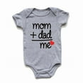 thumbnail image 2 of felwors Mom Dad Loves Me Funny Baby Bodysuit Baby Boy Clothes Newborn Girl Outfits,Grey,0-3 Months, 2 of 4