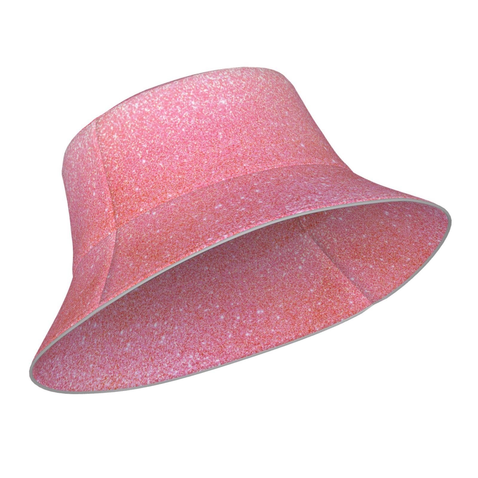 Kdxio Reflective Bucket Hat - Sparkly Pink Glitter Print  display picture 2