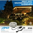 thumbnail image 3 of West Ivory 576LEDs 50ft Warm White LED Outside Rope Lights, Outdoor ETL Certified Waterproof Permanent 360 Degree Flexible Bend & Light Emitting, Connectable, Christmas Palm Tree Exterior Landscape, 3 of 8