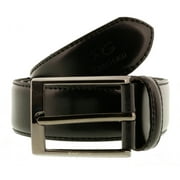 Romeo Gigli C954/35R NERO Black Leather Adjustable Mens Belt for mens