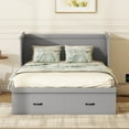 thumbnail image 2 of Harper & Bright Designs Murphy Bed Cabinet Full, Wood Mobile Murphy Chest Bed with USB Ports and Storage Drawers, Gray, 2 of 12