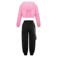 thumbnail image 2 of iEFiEL Unisex Kids Boys Girls Hip-hop Jazz Dance Costume Sequins Hooded Tops with Pant Pink 12, 2 of 7