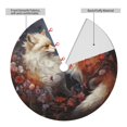 thumbnail image 2 of Sikiie Romantic Flower Fox Couple 30-48 inches {designName} Print Christmas Tree Skirt Snowman Xmas Tree Skirt with Edge Christmas Decorations for Holiday Party48", 2 of 7