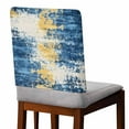 thumbnail image 2 of Abstract Mottled Texture Chair Covers Set of 6 Retro Yellow Blue Painting Chair Back Covers Stretch Removable Washable Chairs Slipcovers Chair Protector for Dining Room Kitchen Party Decor, 2 of 5