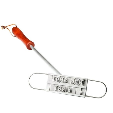 

HOMEMAXS Outdoor BBQ Meat Branding Iron Set Barbecue Steak Names Tool with Letters for Grilling Picnic