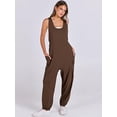 thumbnail image 4 of ANRABESS Harem Jumpsuit for Women Sleeveless Baggy Overalls Romper with Pockets, Drawstring Loose Summer One Piece Outfit Size M, 4 of 8