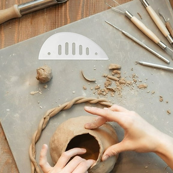 CTIRCHIU White Plastic Pottery Tool Clay Rib for Smoothing Carving and Shaping Ceramic Projects