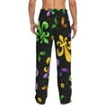 thumbnail image 3 of Easygdp Mardi Gras Carnival4 Men's Pajama Pant, Sleep Elastic Waistband Lounge Pants - Small, 3 of 9