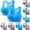 Sky Blue, variant on Fancifize 2 Pack Plus Size Sport Bras for Women Zip Front Racerback Scoop Neck Wireless Bralettes