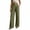 #01 Army Green 【Mix & Match: Stock Up on Your Favorite Colors】, variant on Women's Casual Loose Fit Long Pants in Soft Flowing Drape, Pull On Elastic Waist Comfortable Solid Color, Polyester Lightweight Everyday Wear, Versatile for Work, Office, Lounge,