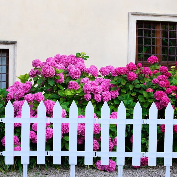 11.81 Ć 15.75 in PVC Garden Fence Panel ā Decorative Outdoor Garden Border Fence for Vegetable Garden Courtyard Lawn Yard Landscaping Divider Rural Style Garden Fence