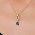 thumbnail image 3 of Gem Stone King 14K Yellow Gold Green Mystic Topaz and Lab Grown Diamond Pendant Necklace for Women | 1.03 Cttw | Gemstone November Birthstone | Oval 7X5MM | With 18 inch Chain, 3 of 6