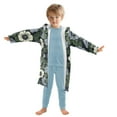 thumbnail image 7 of FORMRS Niños Bathrobe Unisex Hooded Robe Soft Plush Pajamas Sleepwear, Size 4-6T, Dark Floral, 7 of 7