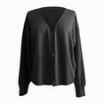 thumbnail image 5 of Towmus Cardigan Sweaters for Women Long Sleeve Open Front Button Down V Neck Soild Color Knit Cardigans Tops Outwear, 5 of 5