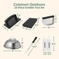 thumbnail image 4 of Juego de utensilios para plancha Cuisinart de acero inoxidable de 24 piezas con bolsa, 4 of 9