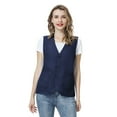 thumbnail image 1 of TOPTIE Unisex Work Vest Volunteer Activity Supermarket Uniform Button Up Vest-Navy Blue-L, 1 of 6